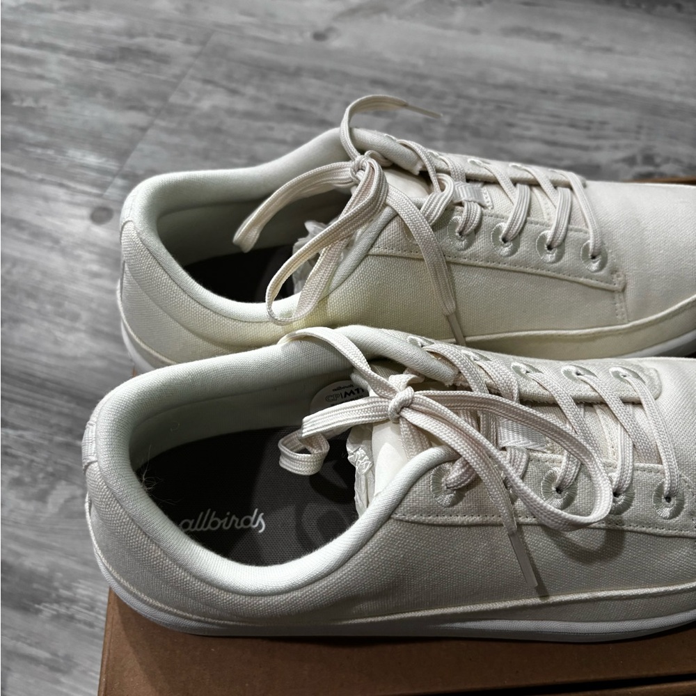 Allbirds Cream Canvas Sneakers - Picture 2 of 5